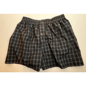 Michael Adams Swimsuit Men's Medium 32 - 34 Black Plaid No Liner Swimwear